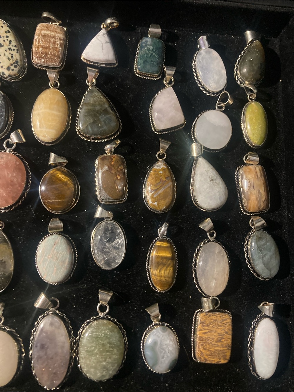 Randomly picked Gemstone Pendant stamped 925 or (pick one) - Picture 6 of 7